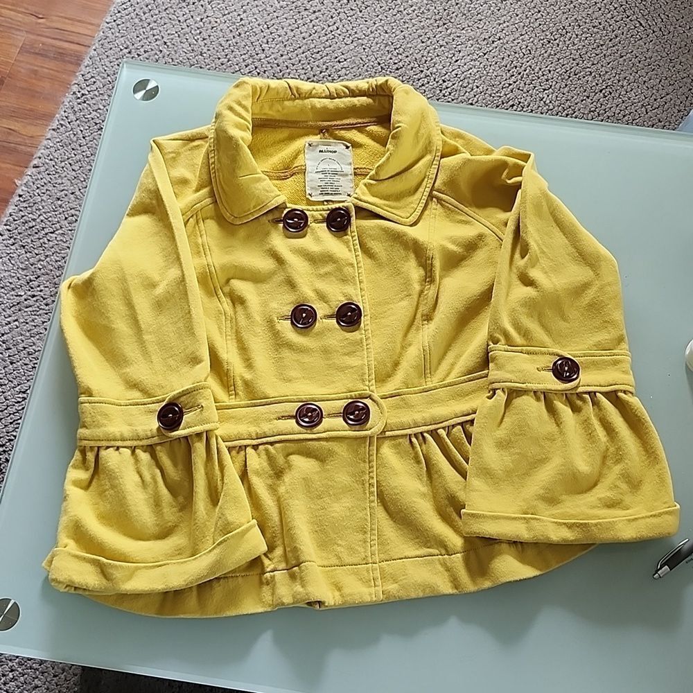 Anthropologie Cropped Whimsigoth Boho Retro Y2K Academia Jacket Size Large